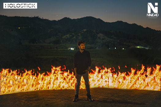 light painting fire portrait photography